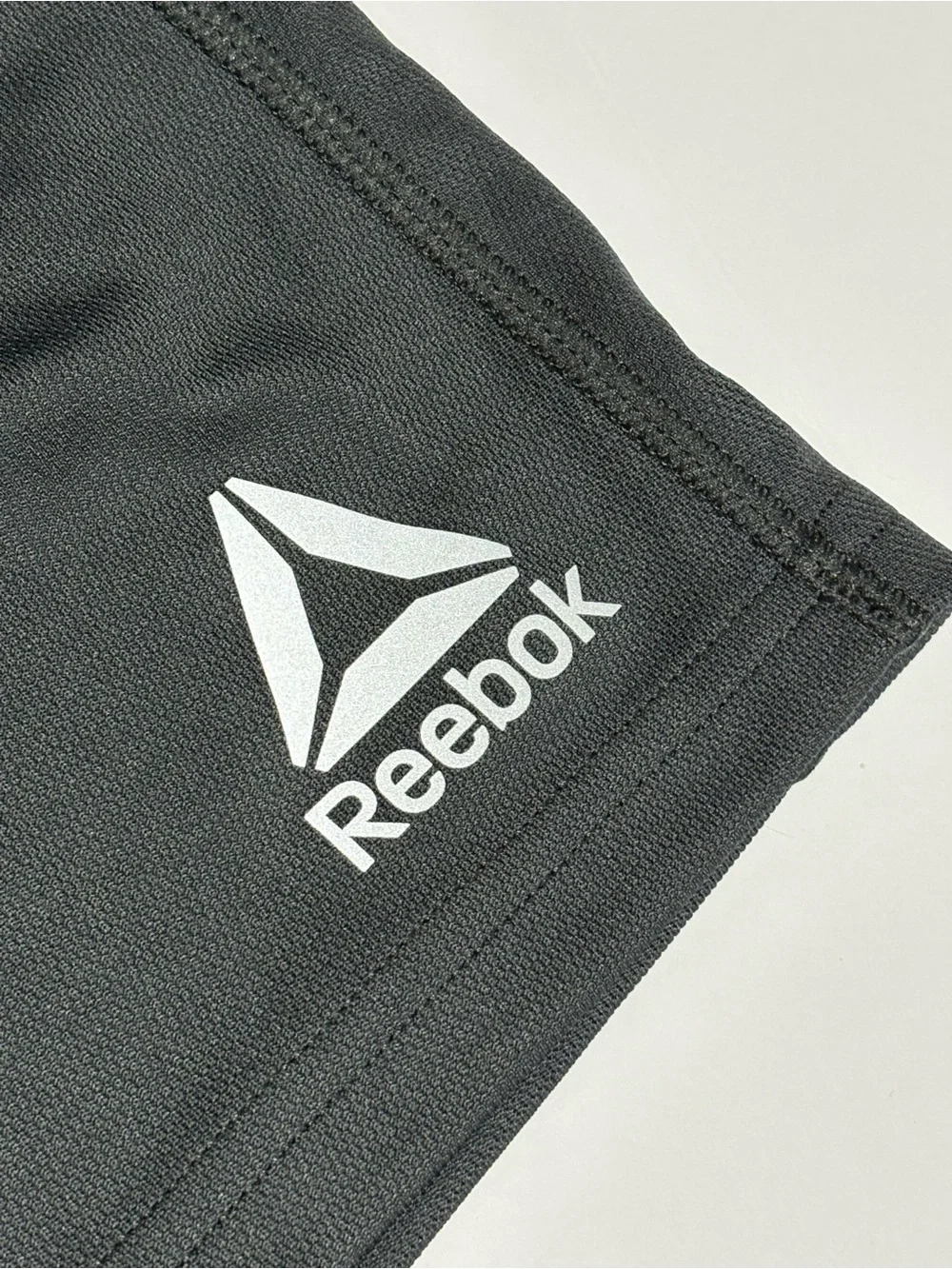Reebok Black Athletic Shorts with Green Drawstring